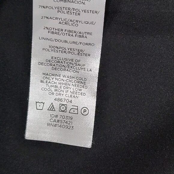 LOFT Black Boucle Double Pocket Lined Tweed A-Line Mini Skirt SIZE 6 - Picture 11 of 11